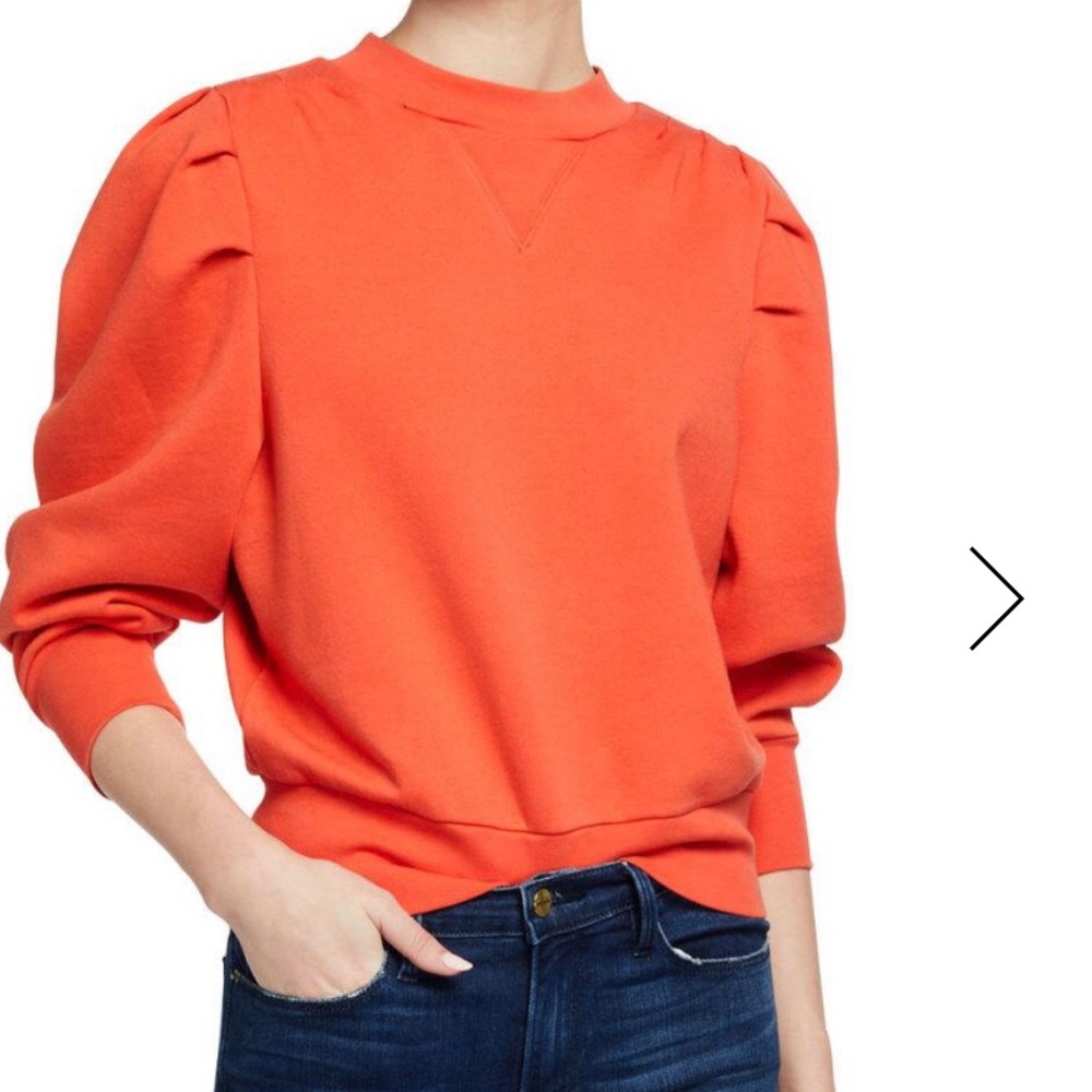 Frame shirred sweatshirt Sunkissed orange S size